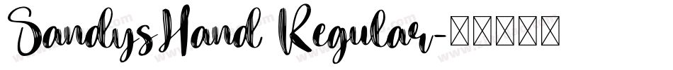 SandysHand Regular字体转换